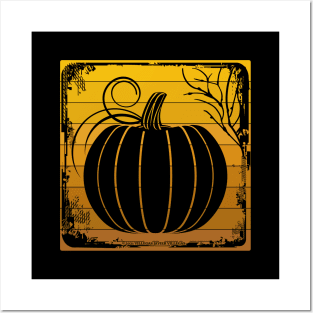 Halloween retro pumpkin Posters and Art